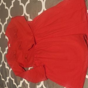 Girls cotton dress with bow details